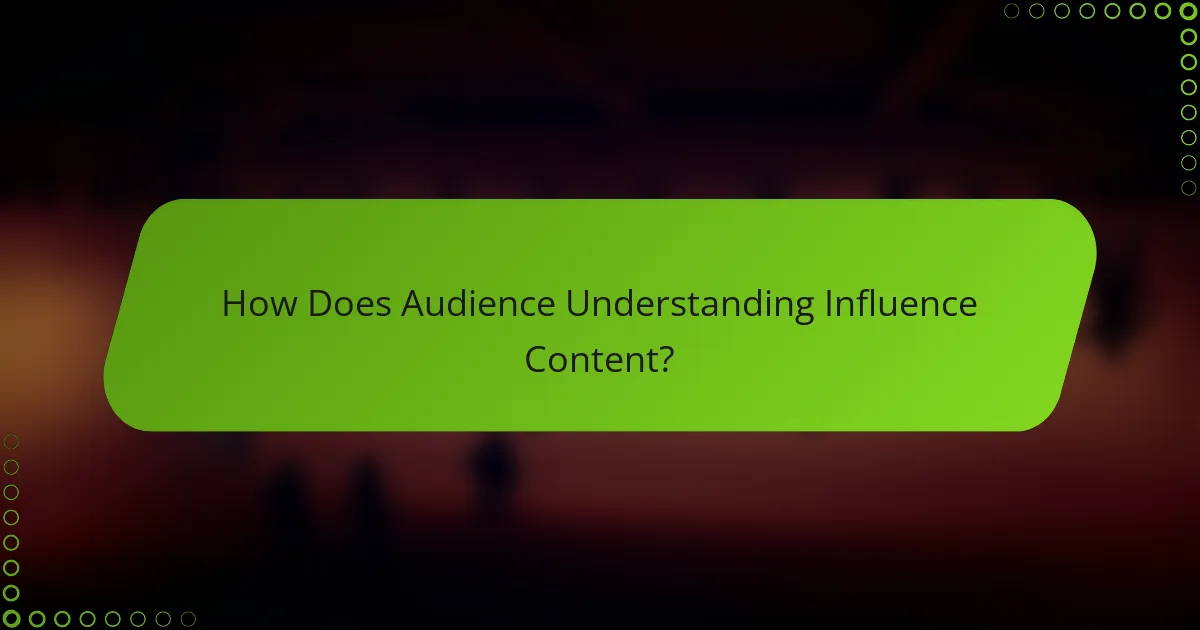 How Does Audience Understanding Influence Content?