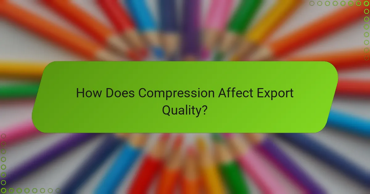 How Does Compression Affect Export Quality?