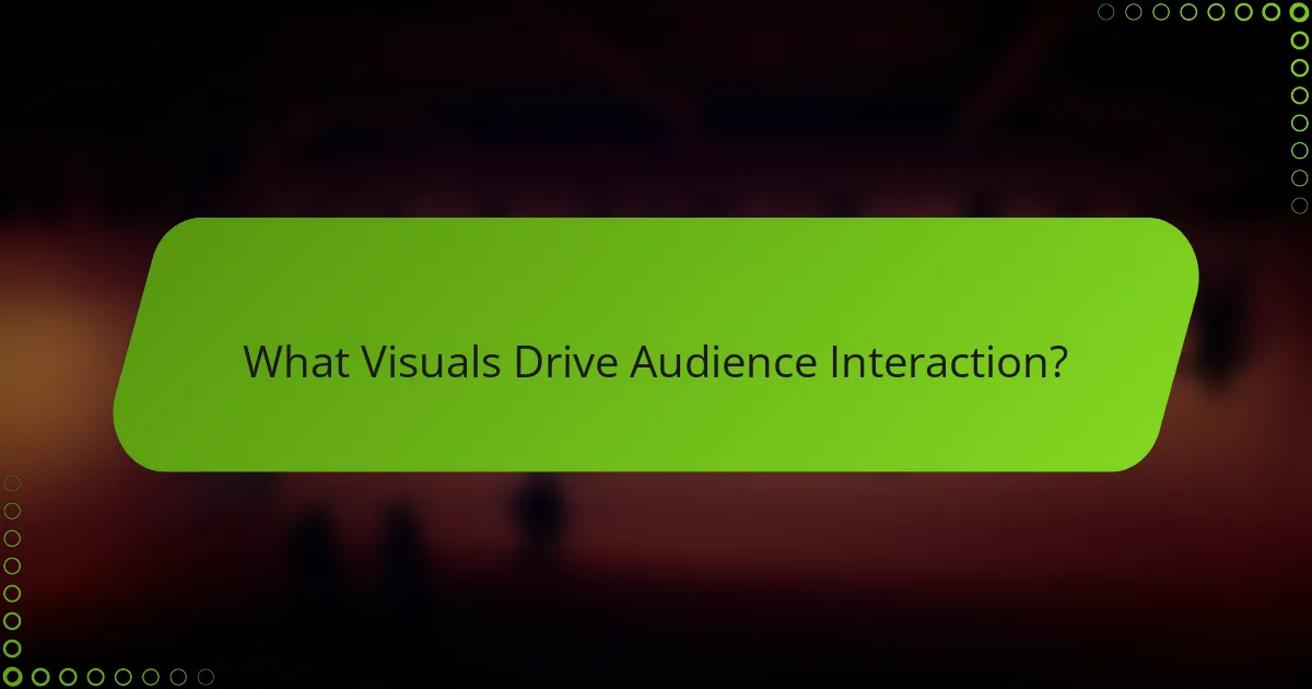 What Visuals Drive Audience Interaction?